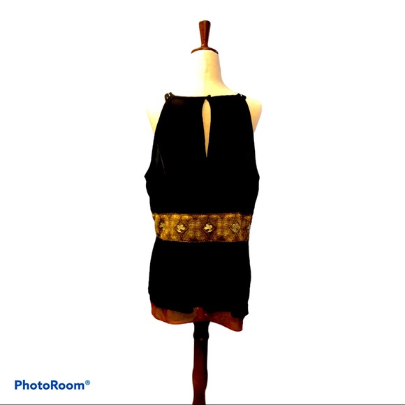 Witchy Whimsigoth black and orange accent tank L - Picture 4 of 9